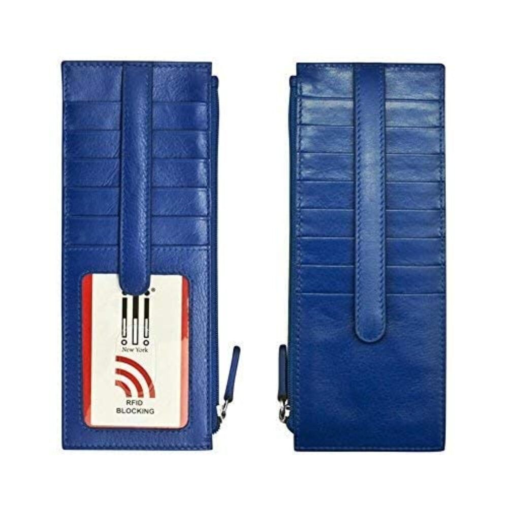 6887 Long Double Sided Slim Wallet, RFID Blocking Card Holder with ID